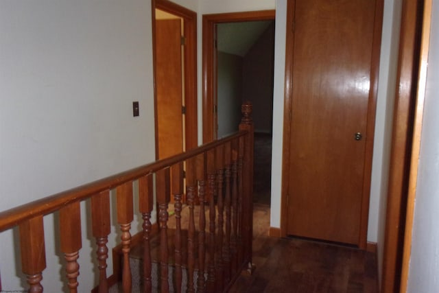 208 Parkview Cir, Kingwood, WV 26537 - hall with an upstairs landing and wood finished floors