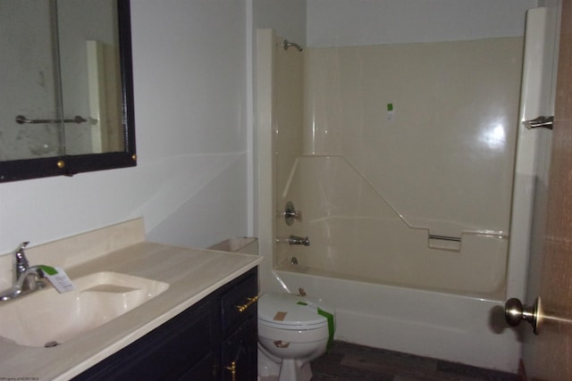 208 Parkview Cir, Kingwood, WV 26537 - bathroom with vanity, shower / bath combination, and wood finished floors