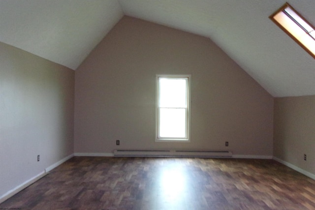 208 Parkview Cir, Kingwood, WV 26537 - additional living space featuring baseboard heating, lofted ceiling, and wood finished floors