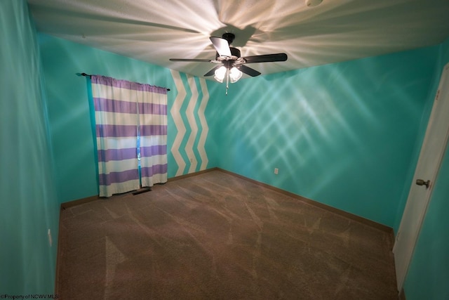 103 Apolla Dr, Morgantown, WV 26505 - empty room featuring dark colored carpet and ceiling fan