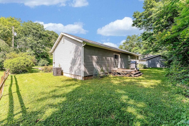 1005 Primrose Ln, Morgantown, WV 26505 - view of property exterior featuring a lawn and a deck