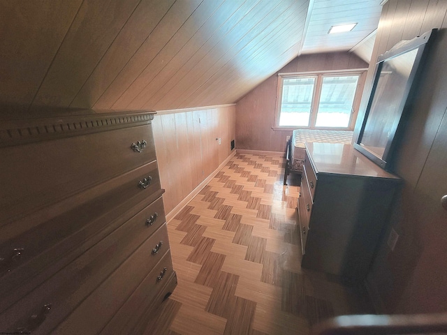 704 S Stewart St, Shinnston, WV 26431 - washroom with wooden walls and wood ceiling