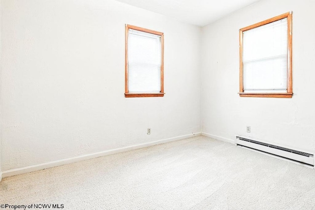 2300 Pride Ave, Clarksburg, WV 26301 - carpeted spare room with baseboard heating and baseboards