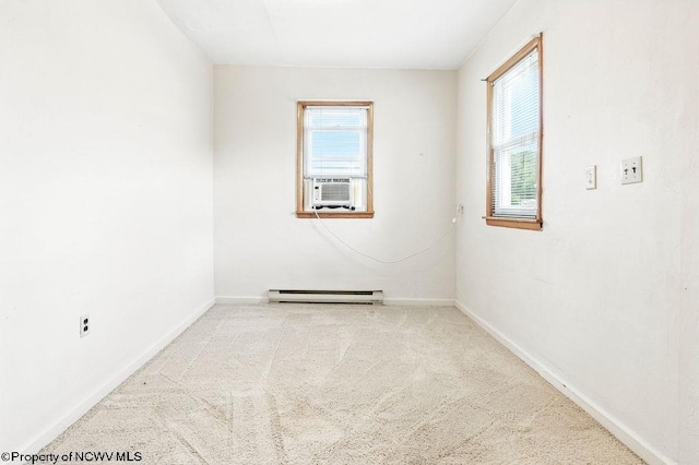 2300 Pride Ave, Clarksburg, WV 26301 - carpeted empty room with a baseboard heating unit and cooling unit