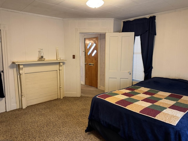 506 Broad St, Weston, WV 26452 - bedroom featuring ornamental molding, carpet, and a decorative wall