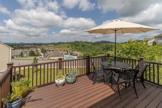 211 Berkshire Cir, Bridgeport, WV 26330 - wooden deck featuring outdoor dining area