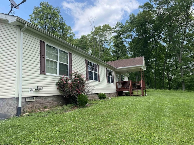 52 Ladder Dr, Mount Clare, WV 26408 - view of property exterior with a lawn and crawl space