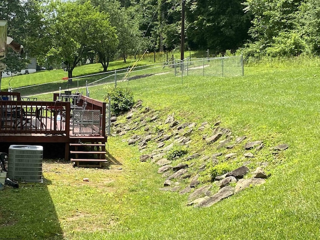 52 Ladder Dr, Mount Clare, WV 26408 - view of yard with a wooden deck