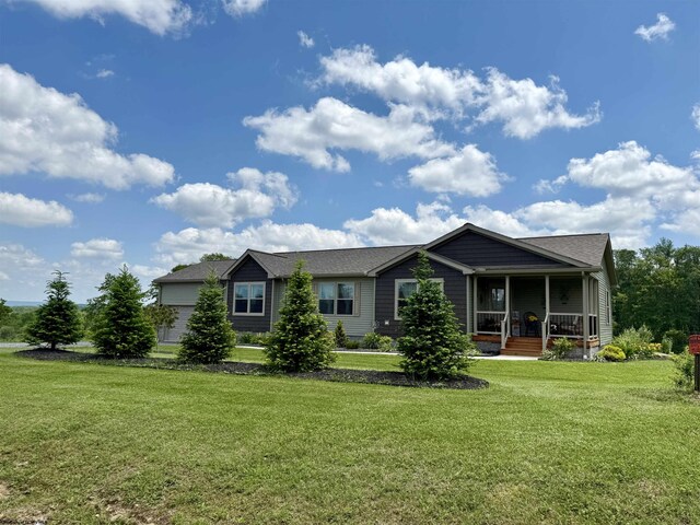 114 Snowy Ridge Rd, Terra Alta, WV 26764 - rear view of house with a lawn and roof with shingles