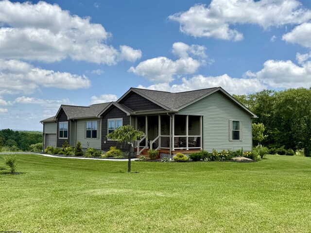 114 Snowy Ridge Rd, Terra Alta, WV 26764 - single story home featuring a front yard and a shingled roof