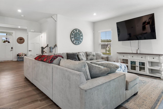 204 Falling Water Ln, Morgantown, WV 26508 - living room with wood finished floors and recessed lighting