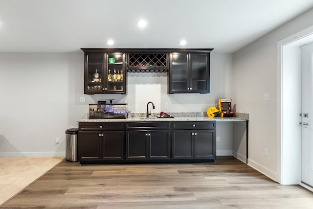 204 Falling Water Ln, Morgantown, WV 26508 - indoor wet bar with recessed lighting and light wood-style floors