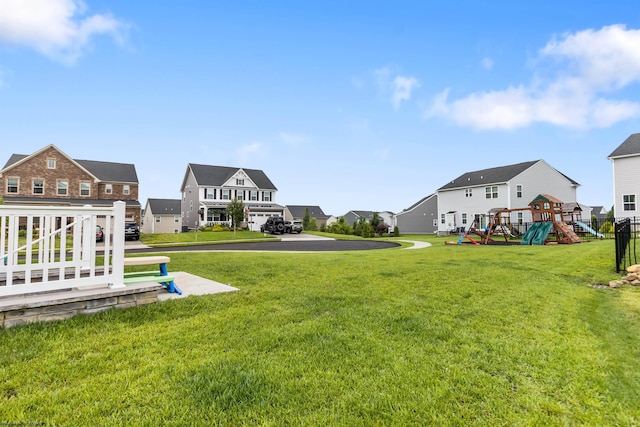 204 Falling Water Ln, Morgantown, WV 26508 - view of green lawn with a playground and a residential view