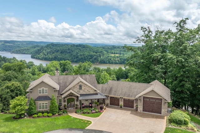 1009 Summit Dr, Morgantown, WV 26508 - view from above of property with a nearby body of water