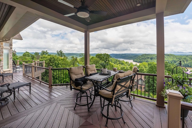 1009 Summit Dr, Morgantown, WV 26508 - deck with ceiling fan