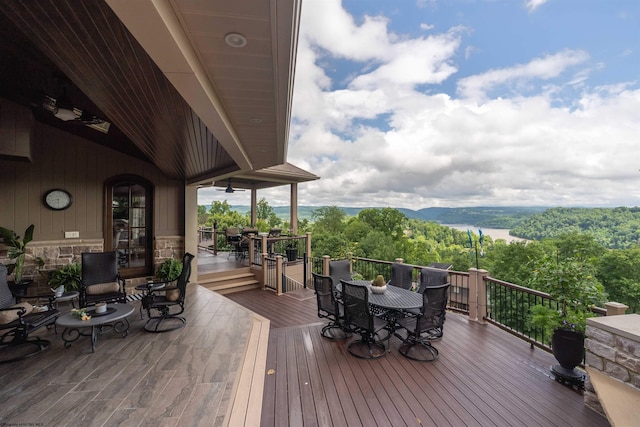1009 Summit Dr, Morgantown, WV 26508 - deck featuring outdoor dining space