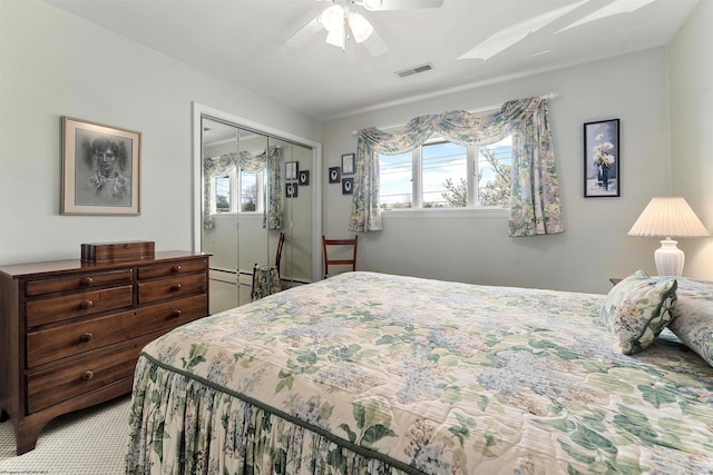 1348 Anderson Ave, Morgantown, WV 26505 - bedroom with a closet and ceiling fan