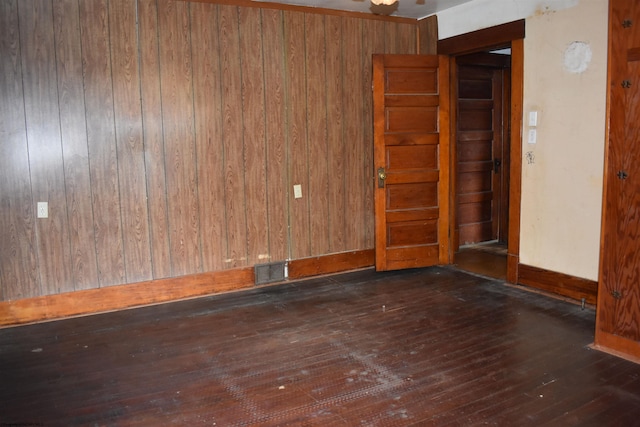 132 Racine St, Morgantown, WV 26505 - unfurnished room featuring wood-type flooring and wood walls