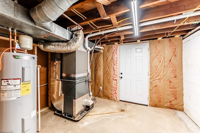 552 White Ave, Morgantown, WV 26501 - unfinished below grade area with water heater and heating unit