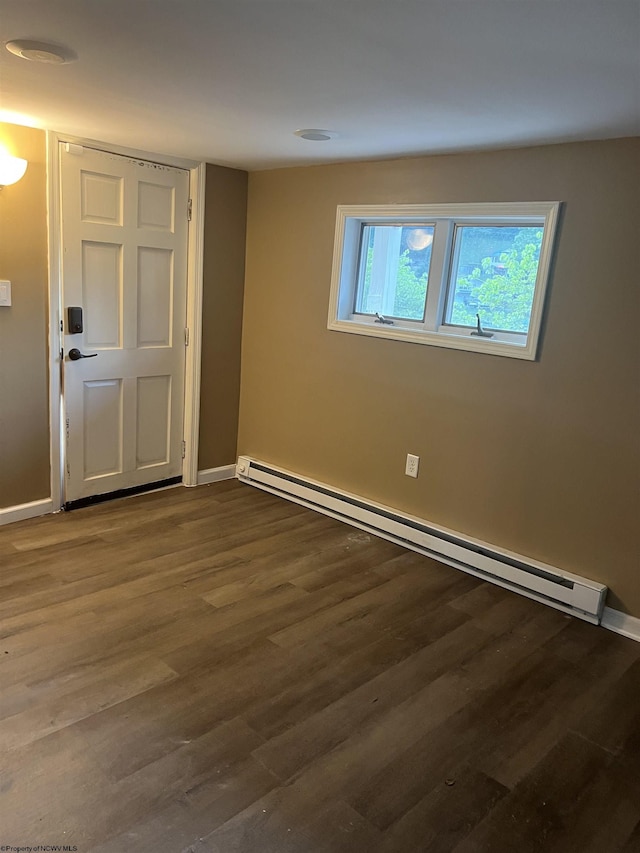 1998 Lake Floyd Cir, Bristol, WV 26426 - empty room with a baseboard radiator and wood finished floors