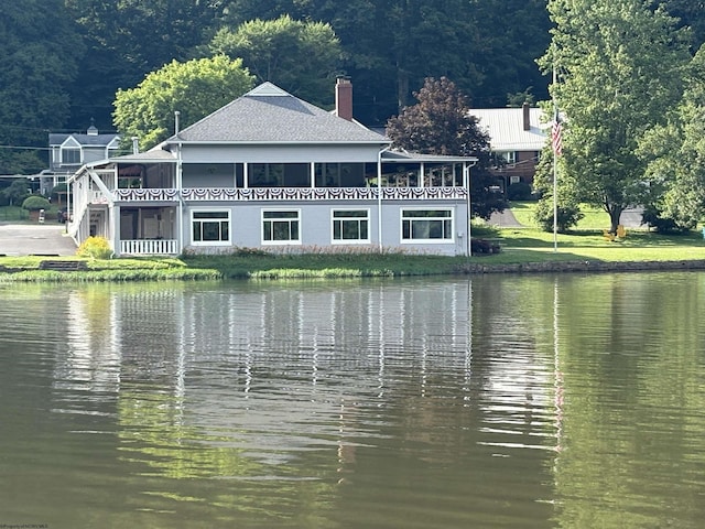 1998 Lake Floyd Cir, Bristol, WV 26426 - water view featuring a heavily wooded area