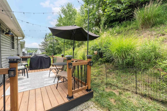 357 March Ln, Morgantown, WV 26508 - deck featuring grilling area and outdoor dining area