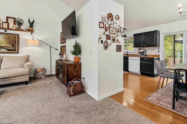 357 March Ln, Morgantown, WV 26508 - living room featuring wet bar and light wood-style floors