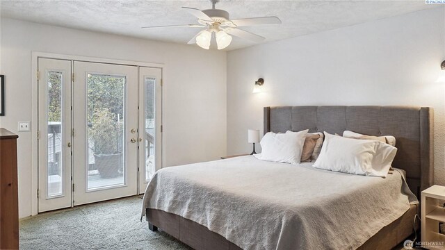 863 S Meadowlark Ln, Othello, WA 99344 - carpeted bedroom with access to outside and ceiling fan