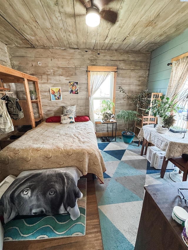 307 G St, Endicott, WA 99125 - bedroom featuring wood ceiling and wooden walls