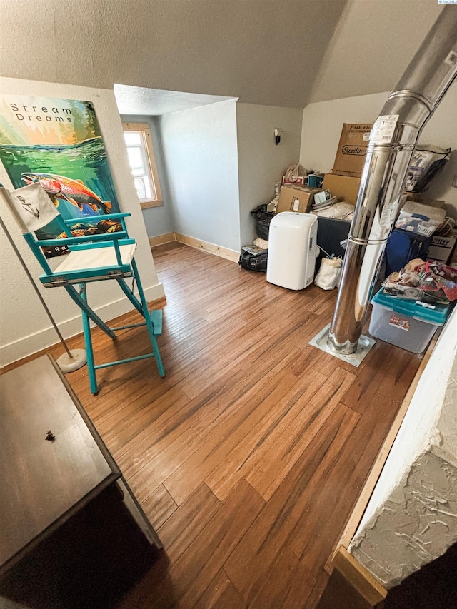 307 G St, Endicott, WA 99125 - interior space featuring wood finished floors and lofted ceiling