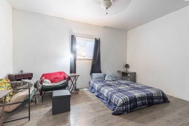 208 E 2nd, La Crosse, WA 99143 - bedroom with wood finished floors and a ceiling fan