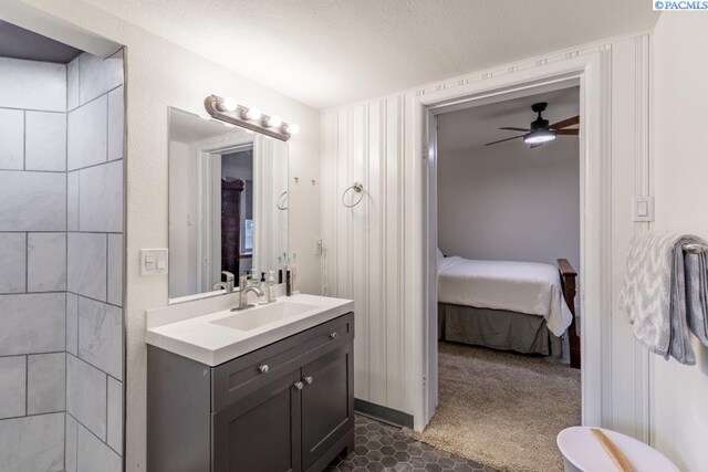 501 W California St, Garfield, WA 99130 - ensuite bathroom with vanity and ceiling fan