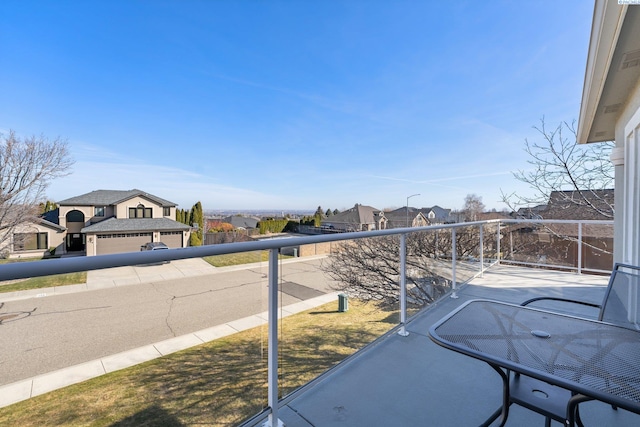 balcony with a residential view