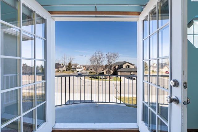 balcony with a residential view