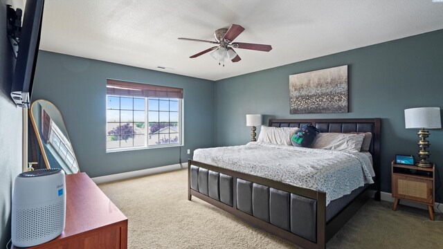 5801 Thistledown Dr, Pasco, WA 99301 - carpeted bedroom with baseboards and a ceiling fan