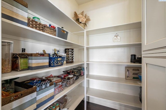 view of storage area