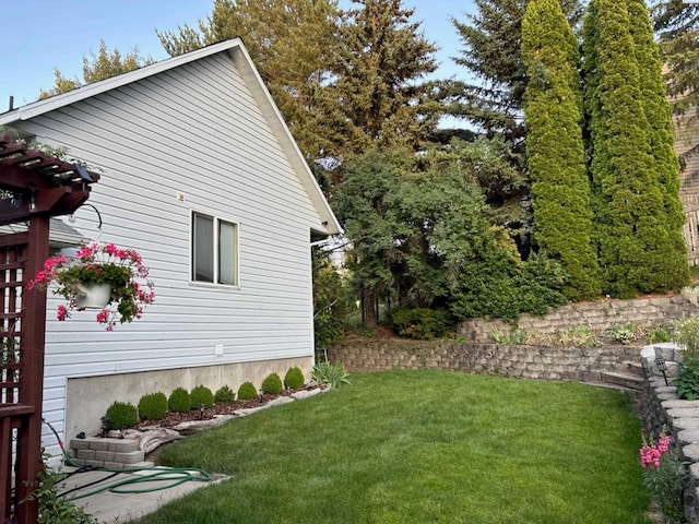 2065 NW Turner Dr, Pullman, WA 99163 - view of home's exterior with a yard and a pergola