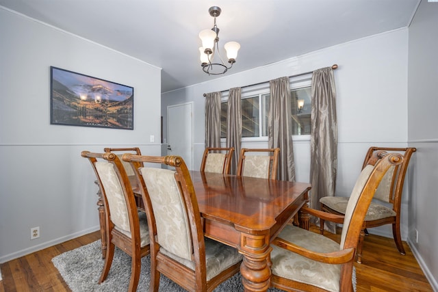 2017 Everest Ave, Richland, WA 99354 - dining room featuring wood finished floors and a chandelier