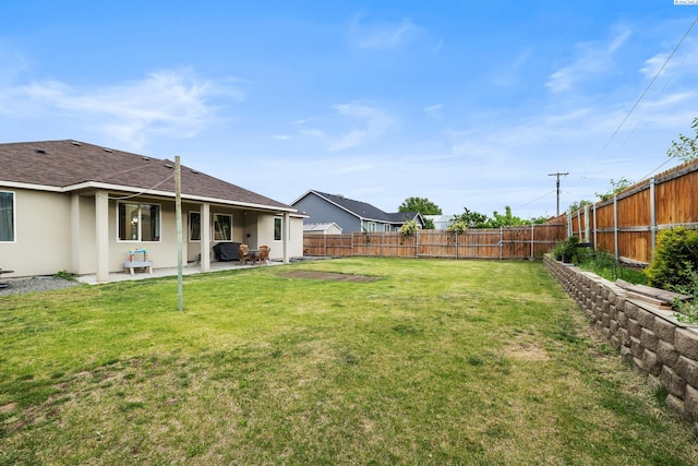 view of yard with a patio