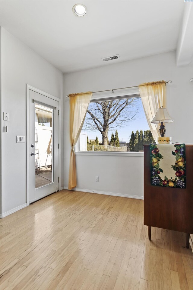 interior space featuring light hardwood / wood-style floors