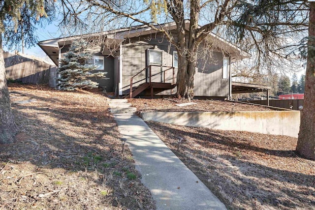 view of rear view of property