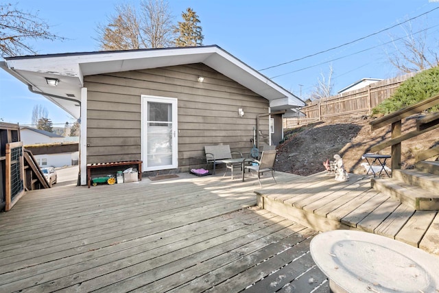 view of wooden deck