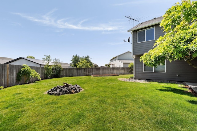 5501 Maui Ct, West Richland, WA 99353 - view of yard featuring a fire pit