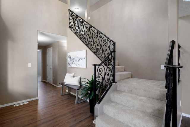 5501 Maui Ct, West Richland, WA 99353 - stairs with wood finished floors and baseboards