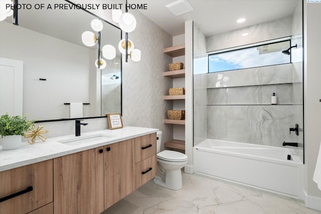 2260 Belfair St Unit 5, Kennewick, WA 99338 - bathroom with marble finish floor, vanity, and toilet