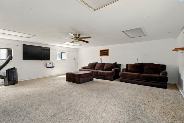 616 S Conway St, Kennewick, WA 99336 - carpeted living area featuring attic access and ceiling fan