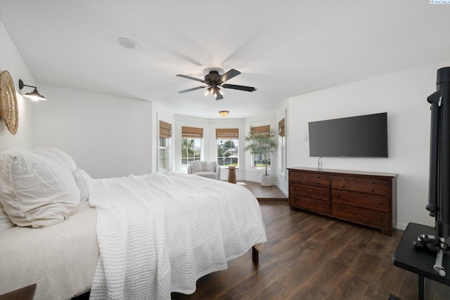 10219 W Argent Rd, Pasco, WA 99301 - bedroom featuring dark wood-style flooring and ceiling fan