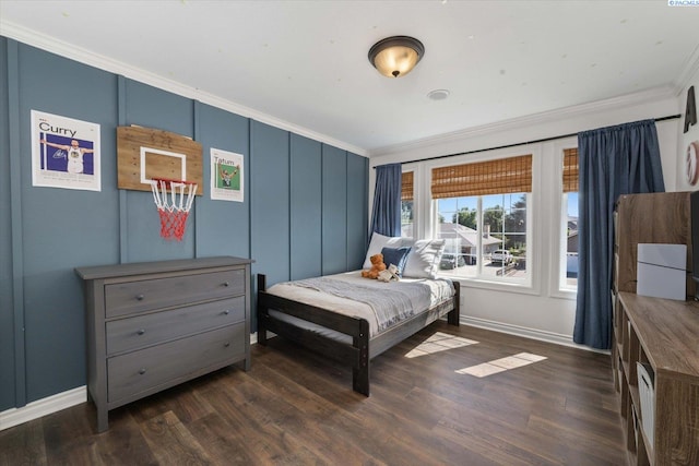 10219 W Argent Rd, Pasco, WA 99301 - bedroom featuring ornamental molding and dark wood-style flooring
