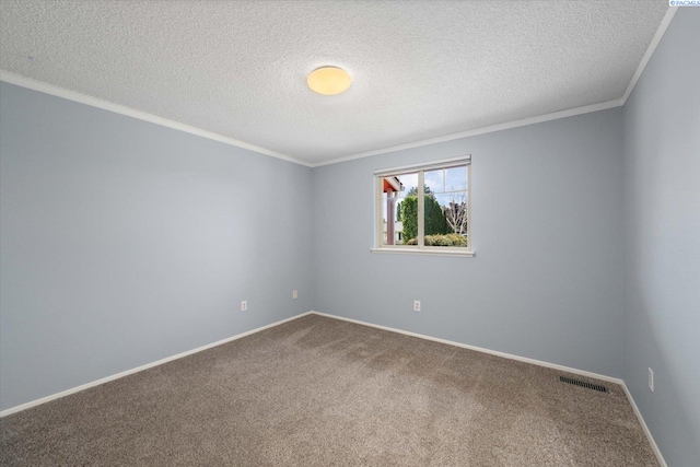 2714 W John Day Ave, Kennewick, WA 99336 - carpeted spare room featuring ornamental molding, a textured ceiling, and baseboards
