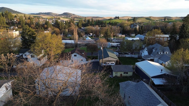225 W Alder St, Palouse, WA 99161 - aerial view of residential area featuring a mountainous background